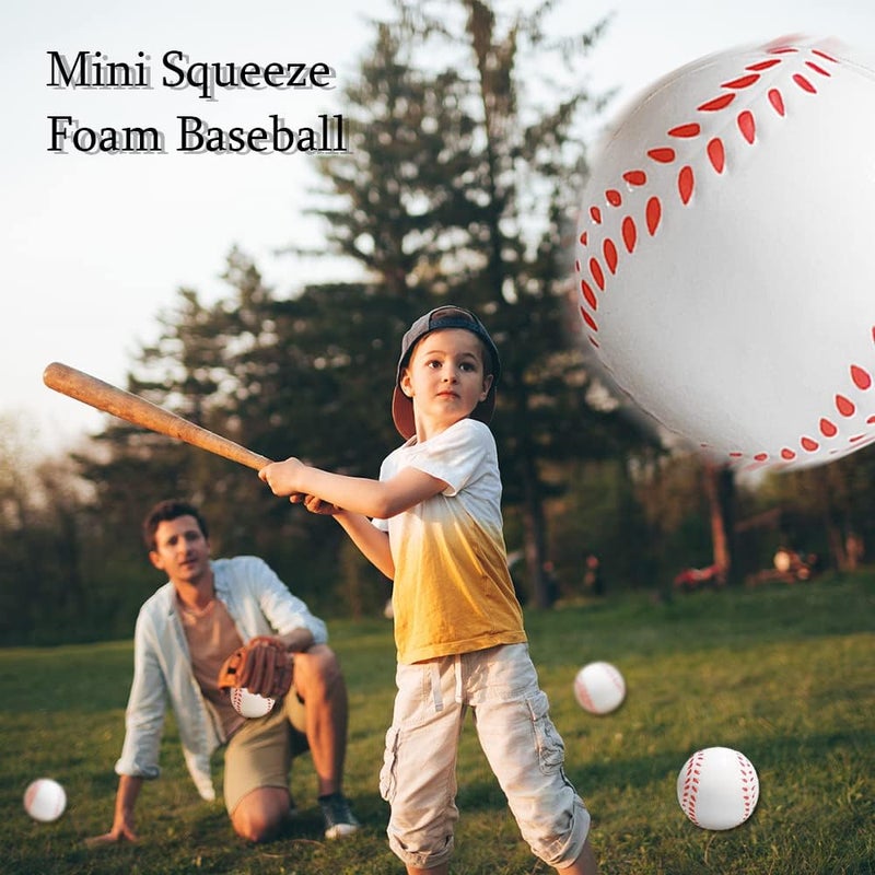 Dshengoo 24 Pcs Baseball Stress Ball,2.5 Inch Mini Squeeze Foam Baseball,Relaxable Sports Ball for Themed Party Favors,Decoration,Anxiety Relief - Image 5